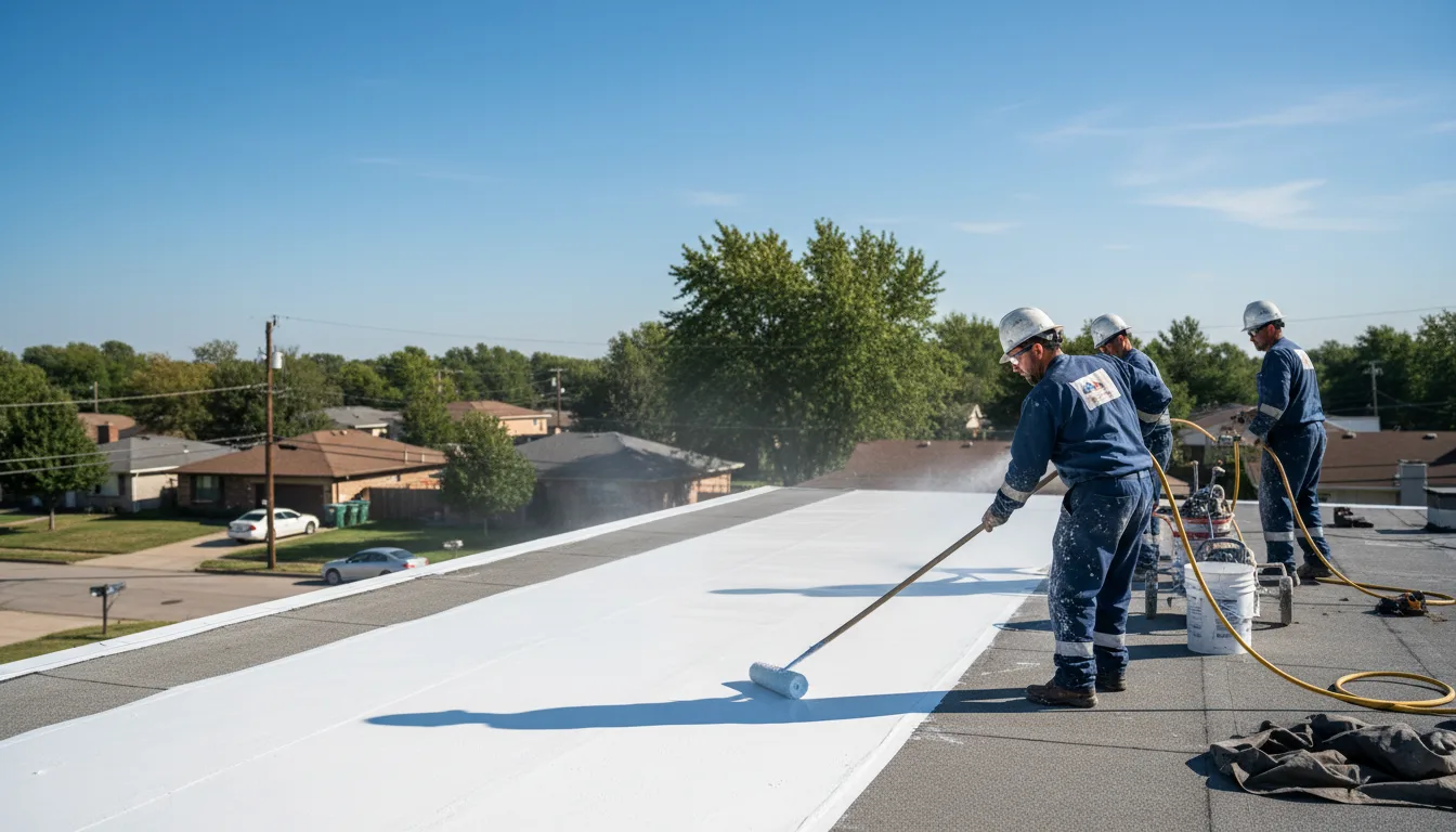 Commercial roof coating in Harrells, NC near me